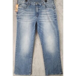 Buffalo David Bitton Driven Jeans Mens 40x30 Blue Relaxed Straight Leg Casual